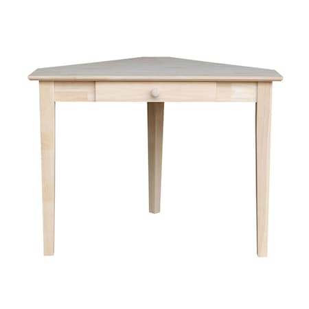 International Concepts Corner Computer Desk 28 in D X 28 H, 30 W X Hardwood, Unfinished OF-48